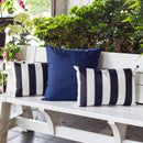 Horizon - Stripe Pillow Outdoor & Indoor - Black by Unique Piece Furniture