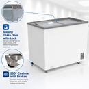 7.0 Cu.Ft Commercial Display Chest Freezer Inverter Energy Saving Ice