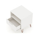 Rockefeller - Nightstand With 1 Drawer - White by HouseOfZazla