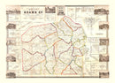 Vintage Map of Adams County, New Jersey 1858
