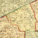 Vintage Map of Erie County, Pennsylvania 1855