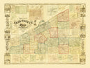 Vintage Map of Erie County, Pennsylvania 1855