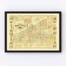 Vintage Map of Erie County, Pennsylvania 1855