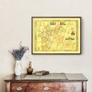 Vintage Map of Fayette County, Pennsylvania 1858