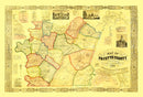 Vintage Map of Fayette County, Pennsylvania 1858