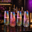 Iridescent Luster Pearl Radiance Set of 4 Wine Glasses 10oz