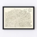 Vintage Map of Greene County, Pennsylvania 1897