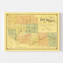 Vintage Map of Elk County, Pennsylvania 1855