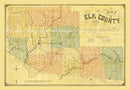 Vintage Map of Elk County, Pennsylvania 1855