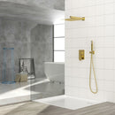 Dual Shower Head System With 12" Square Rain Shower And Rough In Valve