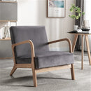 Classic Mid-Century Modern Accent Chairs, Open Framed Armchair With Cushioning by Unique Piece Furniture