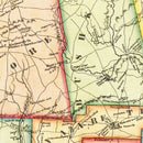 Vintage Map of Northampton County, Pennsylvania 1851