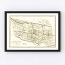 Vintage Map of Schuylkill County, Pennsylvania 1830