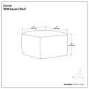 Corrie - Square Outdoor / Indoor Pouf - Navy / White