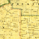 Vintage Map of Venango County, Pennsylvania 1857