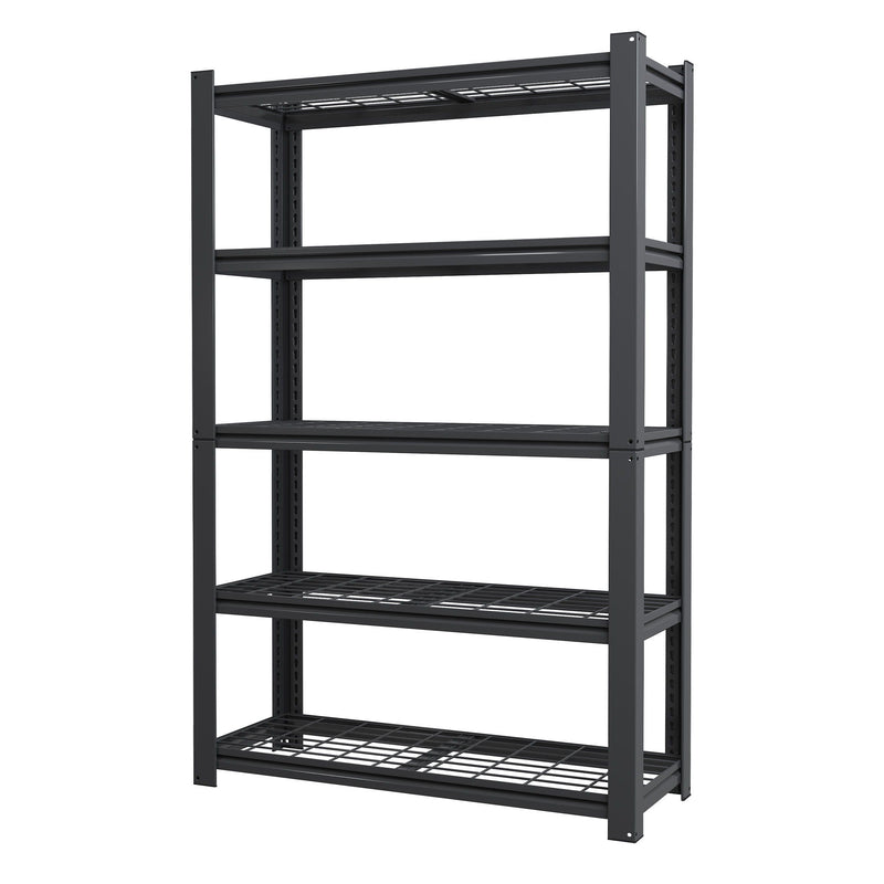 Heavy Duty 5 Tier Adjustable Metal Mesh Storage Rack With 2000 Lbs Capacity - Brushed Nickel, photo 2 of 19