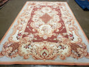 6' X 9' Vintage Handmade Chinese Needlepoint Wool Rug Flat Weave