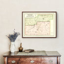Vintage Map of Northampton County, Pennsylvania 1850