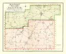 Vintage Map of Northampton County, Pennsylvania 1850