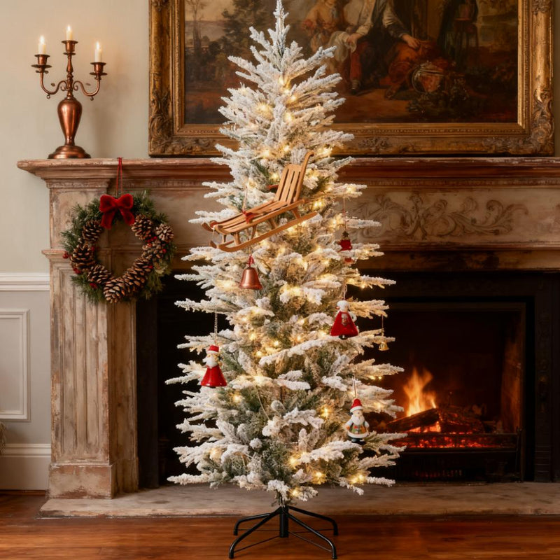 Artificial Flocked Christmas Tree with Warm Lights, photo 8 of 8