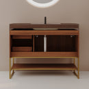 36" Modern Free-Standing Bathroom Vanity with Seamless Ceramic Sink