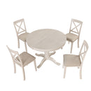 Modern Dining Table Set For 4, Round Table And 4 Kitchen Room Chairs, 5 Piece Kitchen Table Set For Dining Room, Dinette, Breakfast Nook by HouseOfZazla