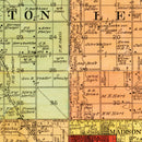 Vintage Map of Lake County, South Dakota 1899