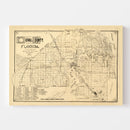 Vintage Map of Duval County, Florida 1885
