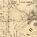 Vintage Map of Duval County, Florida 1885