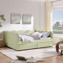 Gingham Daybed With USB Charging Port, Wave-Shaped Design by HouseOfZazla
