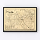 Vintage Map of Duval County, Florida 1885