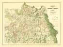Vintage Map of Orange County, Florida 1890