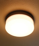 Flux 11"W 1-Light LED Flush Mount Light Fixture Satin Silver Finish by Maxim