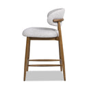 Locke - Modern Upholstered Counter Stool With Frame - Salt / Pepper by HouseOfZazla