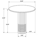 Preston - 2 Piece Coffee And End Table Set With Cylindrical Pedestal Bases, Round Design - White by HouseOfZazla