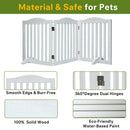 Wooden Freestanding Foldable Pet Gate for Dogs