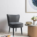 Set of 2 Upholstered Modern Leisure Club Chairs with Solid Wood Legs by LJGDeals