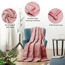 20 lbs 60" x 80" Heavy Weighted Soft Breathable Blanket with Natural Bamboo Fabric -Pink by LJGDeals