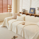 Textured Throw Blanket with 3D Dobby Weave, Minimalist Furniture Protector for Couch