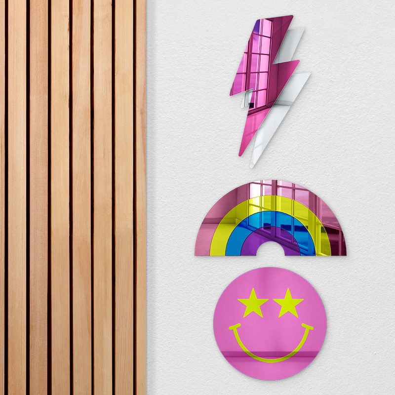 Bundle | Retro Cool 3-Piece Set | Rainbow, Smiley Face, Lightning Bolt