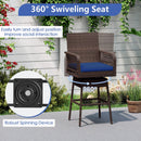 360° Swivel Bar Stool 29" Height with Cushion & Armrests