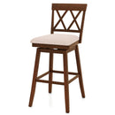 Counter Height Swivel Bar Stools with Upholstered Seat - Set of 2 by LJGDeals
