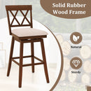 Counter Height Swivel Bar Stools with Upholstered Seat - Set of 2 by DirectDeals