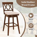 Counter Height Swivel Bar Stools with Upholstered Seat - Set of 2 by LJGDeals