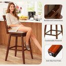Counter Height Swivel Bar Stools with Upholstered Seat - Set of 2 by LJGDeals