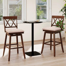 Counter Height Swivel Bar Stools with Upholstered Seat - Set of 2 by LJGDeals