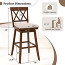 Counter Height Swivel Bar Stools with Upholstered Seat - Set of 2 by LJGDeals
