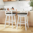 Counter Height Swivel Bar Stools with Upholstered Seat by LJGDeals