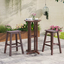 29 Inch HDPE Patio Bar Stool Set of 2 Armless Saddle Stools by LJGDeals