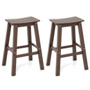 29 Inch HDPE Patio Bar Stool Set of 2 Armless Saddle Stools by LJGDeals